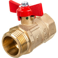 Шаровой кран ГАЛЛОП латунный ПРАКТИК 131 Ду 25, Ру 16, м/р бабочка 103263 107-5780