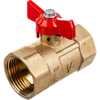 Шаровой кран ГАЛЛОП латунный, ПРАКТИК 130 Ду 25, Ру 16, м/м бабочка 103256 107-5781
