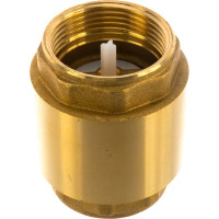 Обратный клапан Giacomini R60 латунь, осевой, Ду 32, Ру 10, Тмакс-110, ВР, G1, 1/4 019-0224