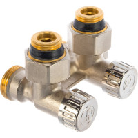 Узел нижнего подключения Giacomini R384 Ду 15, Ру10, 1/2x3/4ЕК, угловой R384X012 022-2387