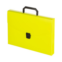 Пластиковая папка-портфель Attache Neon А4 желтая 335x230 мм, 1 отделение 1547492