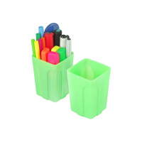 Подставка-стакан для канцелярских мелочей Attache Neon зеленая 1639015