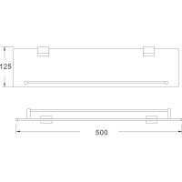 Стеклянная полка Rose одноярусная RG1719T