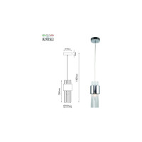 Подвесной потолочный светильник (подвес) Rivoli Deborah 3148201 1 х Е14 40 Вт модерн Б0055532