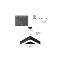 Подвесной светильник LED ЭРА Geometria Delta SPO153B40K030 30Вт, 4000К, 2100Лм, IP40, 600х80, черный, драйвер Б0058871