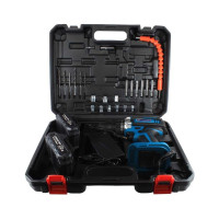 Аккумуляторная дрель-шуруповерт AktiTool CD20G SET (20 В, 2 аккум  1500 мАч, кейс, гибкий удлинитель, сверла, биты)  101209