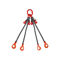 Строп цепной OCALIFT 4СЦ, 11,2 т, 6 м, с самозакрывающимися крюками и укоротителями, класс 8, G80, цепь глазированная 4sc11200t2shf 4sc11200t6shf