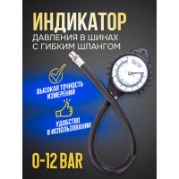 Индикатор для проверки давления в шинах Rockforce 0-12 bar RF-SDG-17(57062)