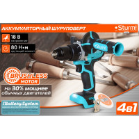 Аккумуляторный шуруповерт Sturm CD1880