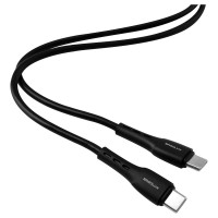 Кабель Type C-Type C Ergolux ELX-CDC06-C02, 5А, 80Вт, 1,2м, Черный, Зарядка+ПД 15201