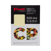 Цветная бумага Комус cp а4, 80 г, 500 л, желтый пастель ye23 1850435