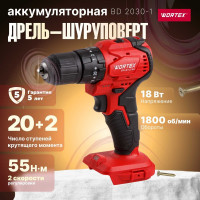 Аккумуляторная ударная дрель-шуруповерт WORTEX BD 2030-1 DLi в кор. ALL1 SOLO 1333423