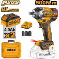 Аккумуляторный ударный гайковерт INGCO BL 20В 500Hm 1/2 ABR SUPER INDUSTRIAL CIWLI2050