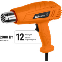 Технический фен TDM ELECTRIC (технический) ТФ-03, 2000 Вт, 2 режима регулировки температуры, 350/600 °C, 300/500 л/мин, "Гранит" SQ1029-0103