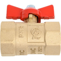 Кран шаровой ГАЛЛОП ПРАКТИК 130 20 Ру16 м/м бабочка, латунь 103254 107-5617