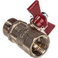 Кран шаровой ГАЛЛОП ПРАКТИК 131 15 Ру16 м/р бабочка, латунь 103253 107-4991