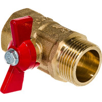 Кран шаровой ГАЛЛОП ПРАКТИК 131 20 Ру16 м/р бабочка, латунь 103255 107-5618