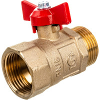 Шаровой кран ГАЛЛОП латунный ПРАКТИК 131 Ду 25, Ру 16, м/р бабочка 103263 107-5780