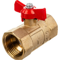 Шаровой кран ГАЛЛОП латунный, ПРАКТИК 130 Ду 25, Ру 16, м/м бабочка 103256 107-5781