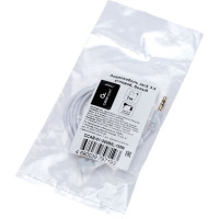 Аудио кабель Cablexpert Jack 3.5(M)/Jack 3.5(M), угловой, белый, 1м, коробка CCAB-01-35MML-1MW