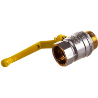 Кран шаровой латунь никель газ Pride, Ду 32 Ру25 ВР/НР LD LD 47.121.2.32.M02 GAS