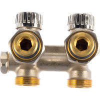 Узел нижнего подключения Giacomini R384 Ду 15, Ру10, 1/2x3/4ЕК, угловой R384X012 022-2387