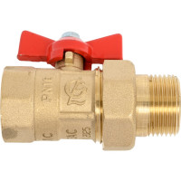 Шаровой кран ГАЛЛОП ПРАКТИК латунь 132 Ду20 Ру16 внутренняя/американка, бабочка  103261 107-6093