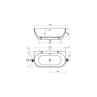 Ванна Ravak  FREEDOM W 1660х800 белая отдельностоящая XC00100024 00000060717