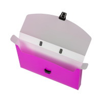 Пластиковая папка-портфель Attache Neon А4 розовая 335x230 мм, 1 отделение 1547494