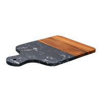 Сервировочная доска Liberty Jones Marm 21,5x33,5 см, черный мрамор/акация LJ000024