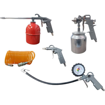 AktiSpray Набор для покраски из 5 предметов с быстросъемными соединителями, краскораспылитель, с нижним бачком 57302