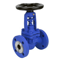 Клапан запорный сильфонный DN.ru 234F Ду15 Ру40 фланцевый, стальной со штурвалом D090-01619