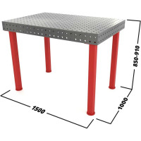 Сварочный стол Flamet 1000x1500, Optima 8 мм BP-1000x1500-8