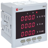 Многофункциональный измерительный прибор EKF SM-Е с реле, на панель 96x96, квадратный вырез, без поверки sm-963er