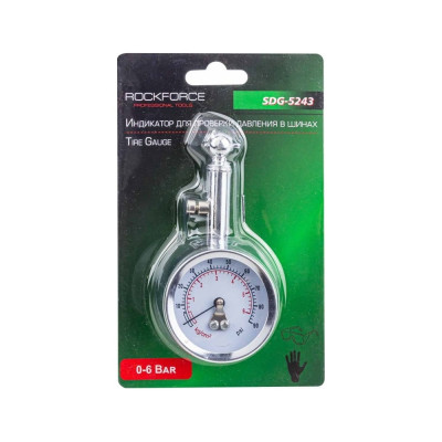 Rockforce Индикатор для проверки давления в шинах (0-6 bar) RF-SDG-5243(57069)