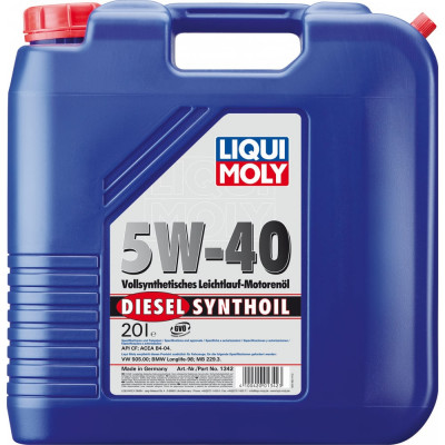 Синтетическое моторное масло LIQUI MOLY Diesel Synthoil 5W-40 CF;B4 1342