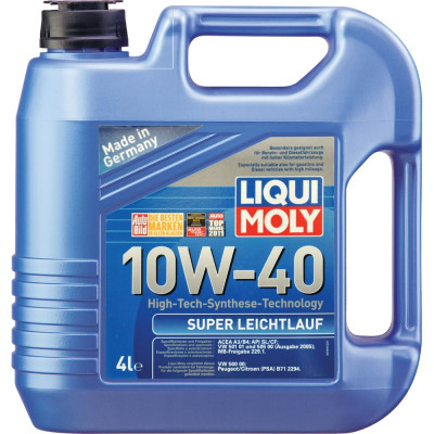 Синтетическое моторное масло LIQUI MOLY Super Leichtlauf 10W-40 SL/CF/EC;A3/B3 1916