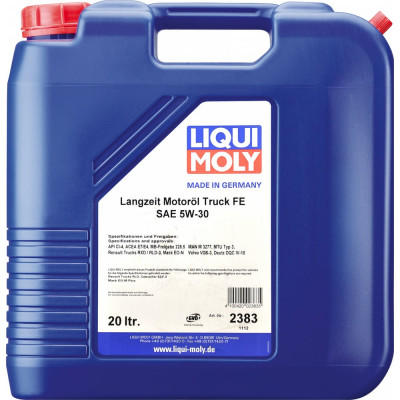 Синтетическое моторное масло LIQUI MOLY Langzeit-Motoroil Truck FE 5W-30CI-4;E4/E7 2383