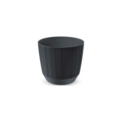 Кашпо Prosperplast DRF150 S433 RYFO диам. 146 мм, высота 126 мм, 1.6 л, антрацит 066779