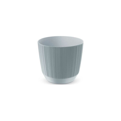 Кашпо Prosperplast DRF130 443U RYFO диам. 126 мм, высота 108 мм, 1 л, светло-серое 066773