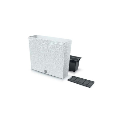 Цветник с вкладышем Prosperplast DFC600T S449 Цветник FURU CASE TOWER 580 мм, 180 мм, высота 498 мм, белое 066755