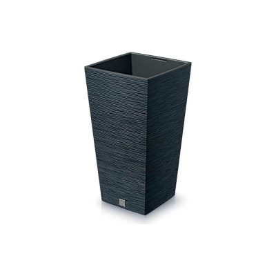Кашпо с вкладышем Prosperplast DFSH240-S433 высокое FURU SQUARE 24х24 см, высота 45 см, антрацит 066736