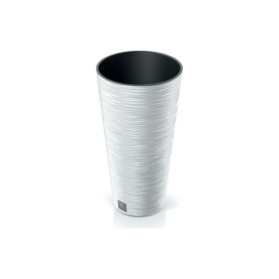 Кашпо с вкладышем Prosperplast DFRH250 S449 FURU ROUND SLIM диам. 25 см, высота 48 см, белое 066686