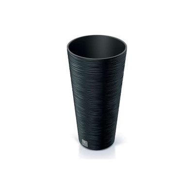 Кашпо с вкладышем Prosperplast DFRH250 S433 FURU ROUND SLIM диам. 25 см, высота 48 см, антрацит 066694