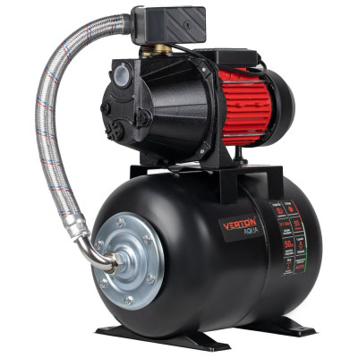 VERTON Насосная станция AQUA PS1100C/24(1100Вт, 55л/мин, 24л, гл. 9м, h 50м, вых. 1