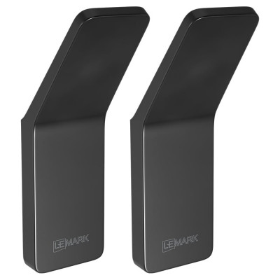 Lemark Крючок одинарный SMOOTH LINE для полотенец 2 шт., чёрный 9712002