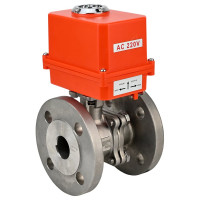 Шаровой кран DN.ru КШФП.316.200 Ду20 Ру40 с электроприводом QT-003-MINI 220В D160-02009