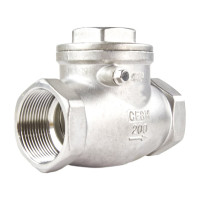 Клапан обратный SCV-316 3″ Ду80 DN.ru Ру16 муфтовый, поворотный, нержавеющая сталь D100-00500