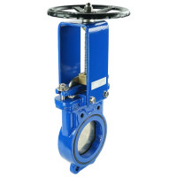 Задвижка шиберная DN.ru GGG40-SS304-NBR-2W Ду125 Ру10 двусторонняя, штурвал D040-03163