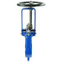 Задвижка шиберная DN.ru GGG40-SS304-NBR-2W Ду125 Ру10 двусторонняя, штурвал D040-03163